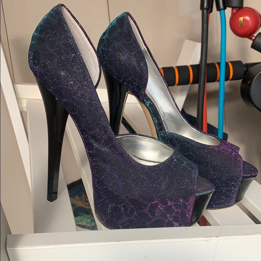 Brand new never worn.. blue and purple platforms